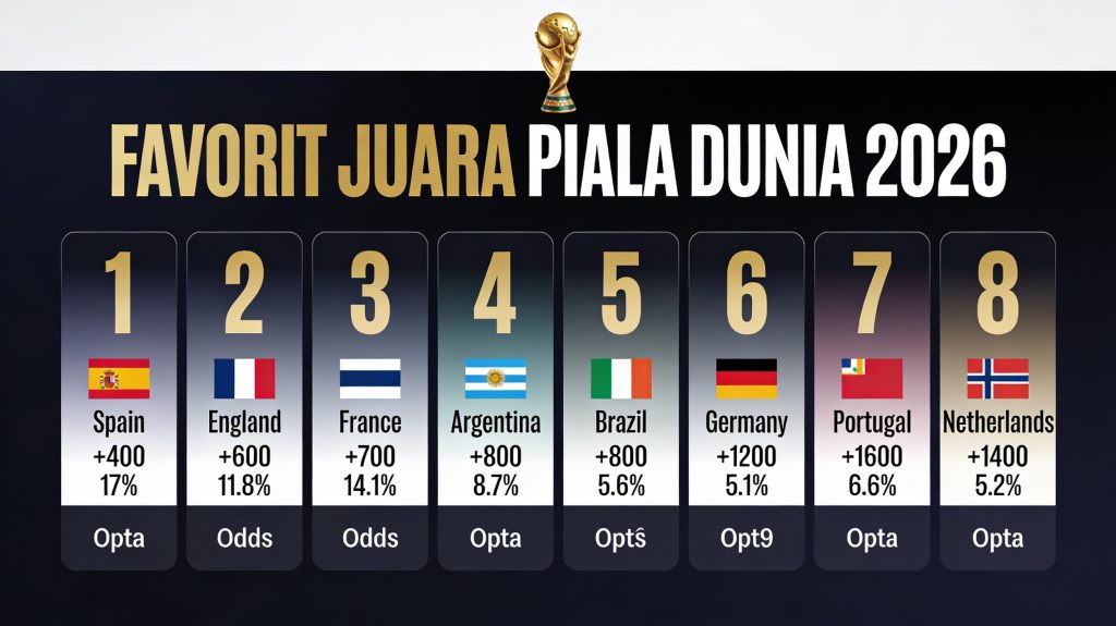 favorit juala piala dunia 2026