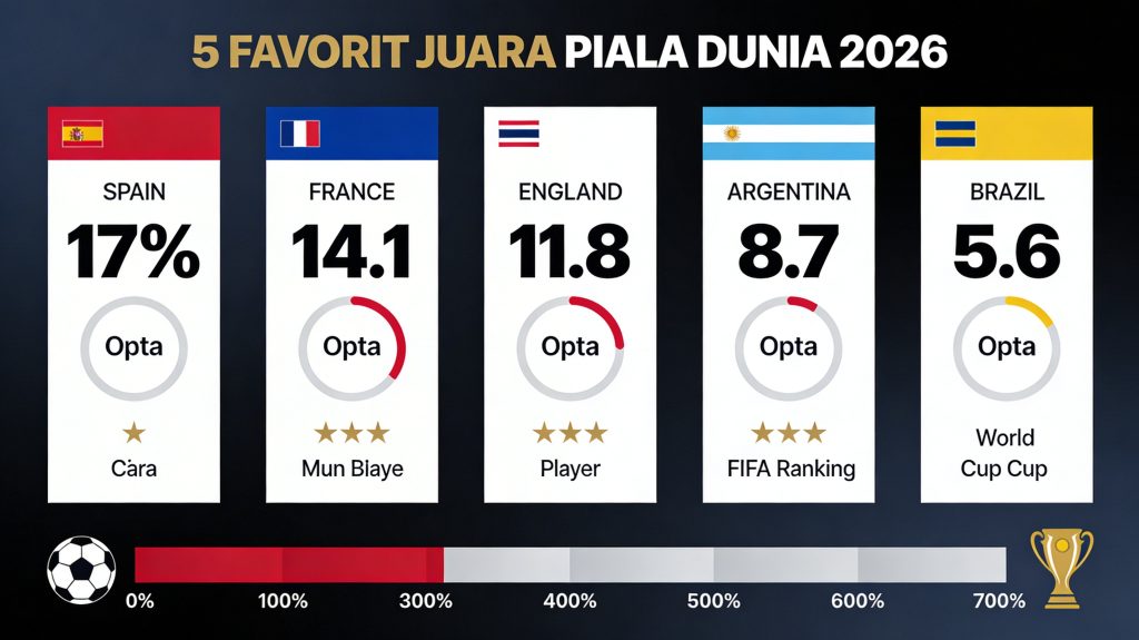 prediksi 5 favorit juara piala dunia 2026