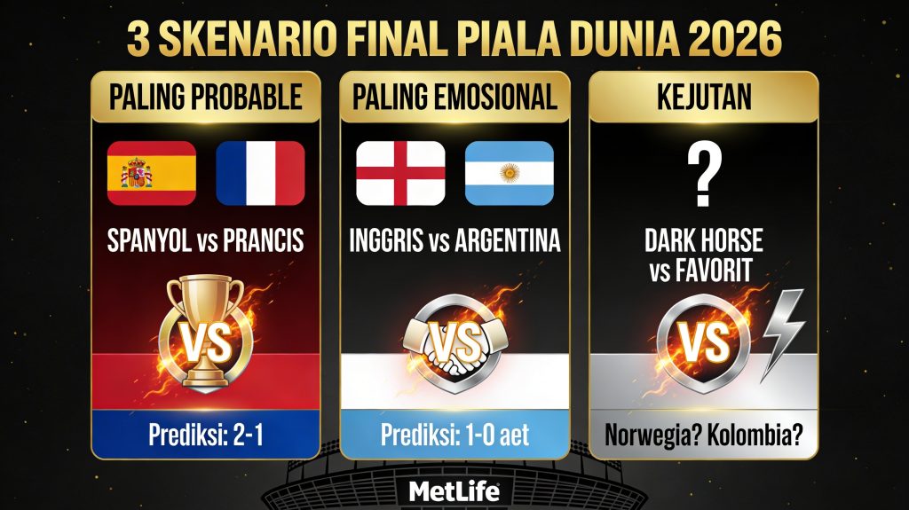 prediksi 3 skenario final piala dunia 2026